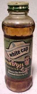 Vintage WHITE CAP PINE OIL Sample Bottle  