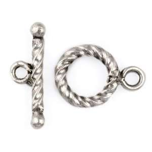  Bali Sterling Silver Small Twisted Wire Toggle Clasp: Home 