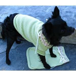  Isabella Cane Knit Dog Sweater   Green XS: Pet Supplies
