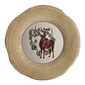   : Niderviller Fontainebleau Dinner Plate Deer Stag: Kitchen & Dining