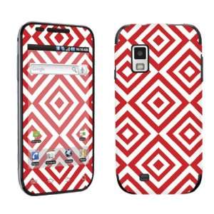   Protection Decal Skin Red White Square Cell Phones & Accessories