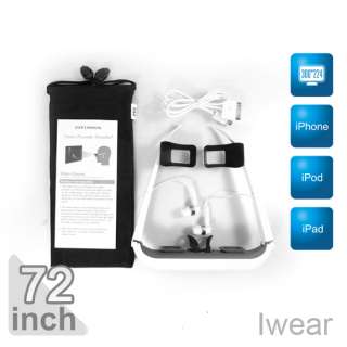 72inch Virtual Display Eyewear Stereo Video Glasses For Iphone Ipad 
