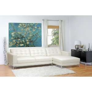  2pc Sectional Sofa with Right Facing Chaise in Ivory 