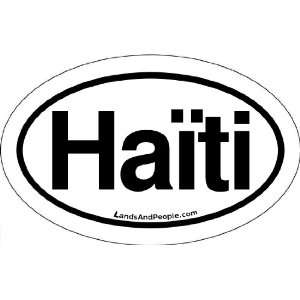  Haiti in French Black and White Car Bumper Sticker Decal 