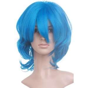  Electric Blue Anime Cosplay Wig Hair Costume: Toys & Games