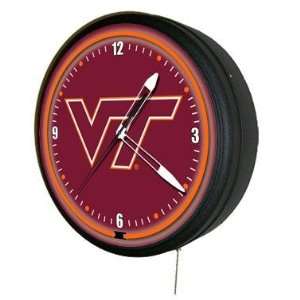  Virginia Tech Hokies 20in Jumbo Neon Bar/Wall Clock 