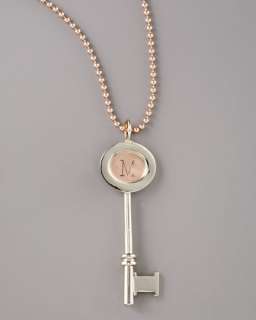 Rose Gold Chain & Personalized Small Oval Key Charm