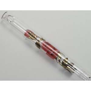   0114 Rose with Gold Leaves Crystal Piccolo in C Musical Instruments