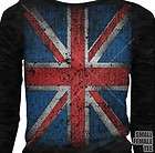 Sexy Long Sleeve Royal Union Jack British United Kingdom Flag T Shirt 