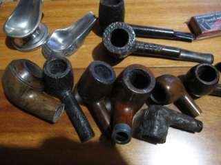 LARGE VINTAGE LOT OF TOBACCO PIPES/BOWLS/ACCESORIES VARIOUS MAKES 