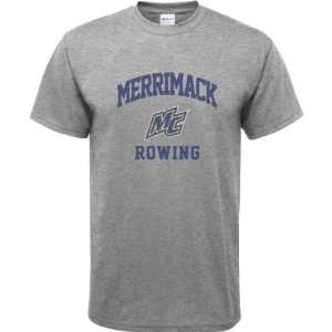 Merrimack Warriors Sport Grey Youth Varsity Washed Rowing Arch T Shirt 