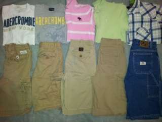 Boys polos shirts shorts lot Sz 12 14 Abercrombie Ralph Lauren Gap 