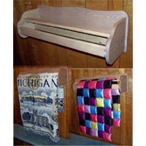 Functional Wooden Furniture   Quilt Rack  Wall Mount w/Back Board   34 