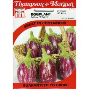 Thompson & Morgan 791 Eggplant Calliope F1 Hybrid Seed 