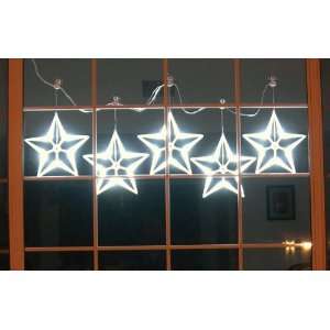  HomeBrite LED Light White Stars Set of 5