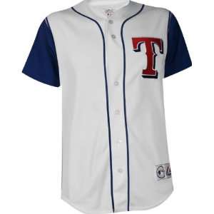  Texas Rangers 2nd White MLB Replica Jersey: Sports 