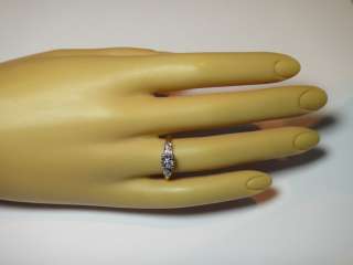 ESTATE ANTIQUE WEDDING ENGAGEMENT 1920s DIAMOND RING 14K GOLD N/R 