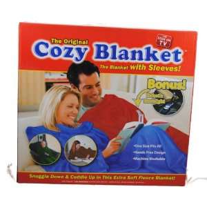 Cozy Blanket w/Sleeves As Seen On TV Burgundy w/ light
