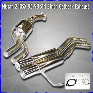  95 98 Nissan 240SXS14 3 Inch Catback Exhaust: Automotive