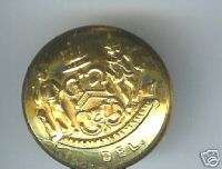 10 old DELAWARE state seal coat arms goldplated BUTTON  