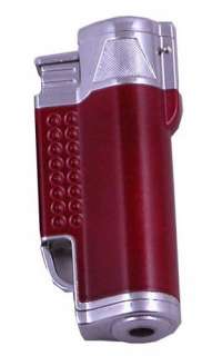 Diesel Butane Triple Flame Lighter and Punch Cutter Red  