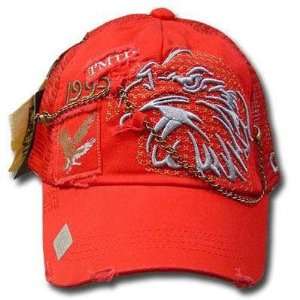  EAGLE RED HAT CAP FASHION NOVEL ADJ:  Sports & Outdoors