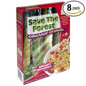 Save The Forest Organic Raspberry Razzmatazz Granola, 12 Ounce Box 