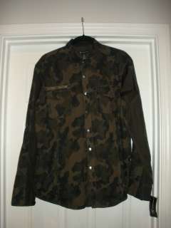   Contemporary Camouflage Shirt from INC International Concepts M XXL