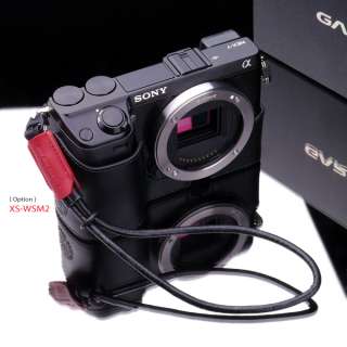 Gariz New leather camera half case for Sony NEX 7 E body   Black 