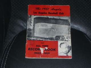 1951 PCL LOS ANGELES ANGELS YEARBOOK / GUIDE  