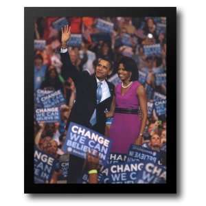 Barack & Michelle Obama at an election night rally at the Xcel Energy 