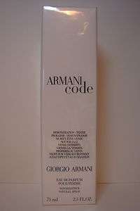 Armani Code Women By Giorgio Armani 2.5oz. EDP Perfume Spray Tester 