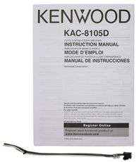 Kenwood KAC 8105D 1000 Watt Peak 500 Watt RMS Class D Mono Amplifier 