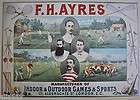AYRES London games & sports POSTER Robert Opie Collection VINTAGE 