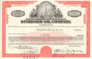 STANDARD OIL COMPANY > registered bond certificate bond stock share 