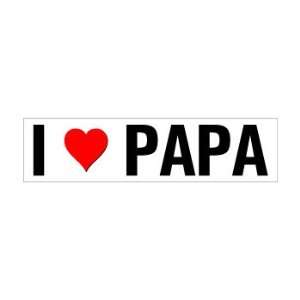  I Heart Love Papa   Window Bumper Sticker Automotive