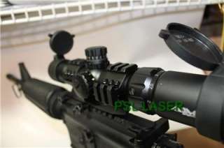   MIL DOT 1.5 4 X 30 Dual Illuminated CQB Rifle Scope Red Green  