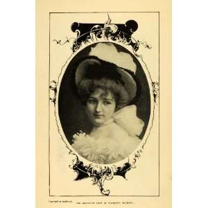  1900 Print Stage Actress Florence Rockwell Portrait Hat Fashion 