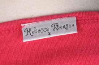 REBECCA BEESON Raspberry Pink Stretch 3/4 Sleeve Top 2  
