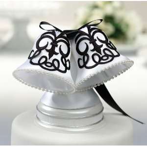  Black and White Scroll Bell Cake Topper
