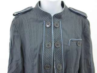 MARC JACOBS Navy Blue Pinstripe Blazer Jacket Sz 12  