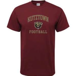  Kutztown Golden Bears Maroon Football Arch T Shirt Sports 
