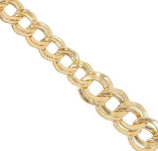 New Gold Tone Graduated Chunky Link Circle Chain Necklace  