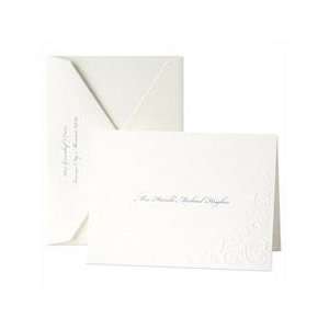    Pearl White Folders with Blind Embossed Scroll: Office Products