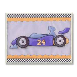    The Kids Room Oversized #24 Race Car Wall Plaque, Blue: Baby