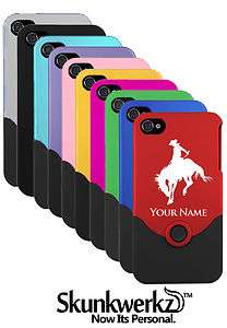   Engraved iPhone 4 4G 4S Case/Cover   BUCKING BRONCO RIDER, COWBOY