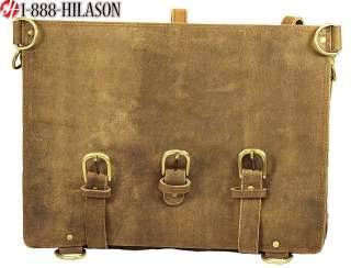 Chestnut Rustic Vintage Leather Briefcase Backpack Laptop Bag   Large