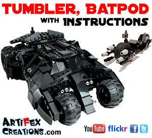 Custom Lego Batman TUMBLER & BATPOD 7888 6864 6863 6862 6860 6858 6857 