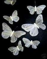 58 White Feather Butterfly Garland (3Pc) New  