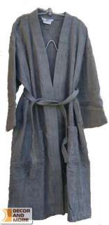 NEW Man Woman 100% Pure Turkish Cotton Terry Bath Robe Bathrobe Gray S 